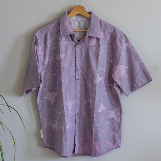 L size Batik button-down shirt