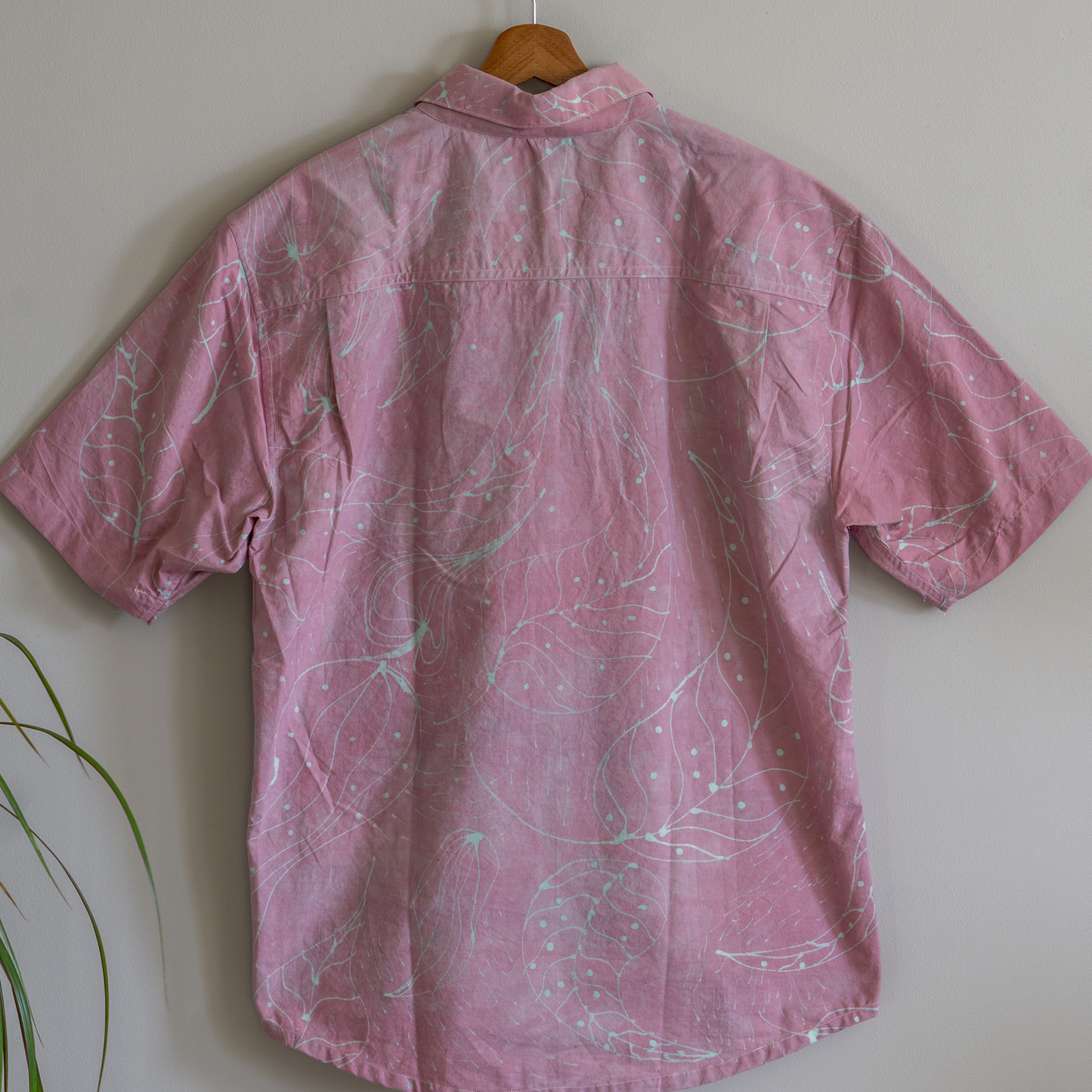 L size Batik button-down shirt