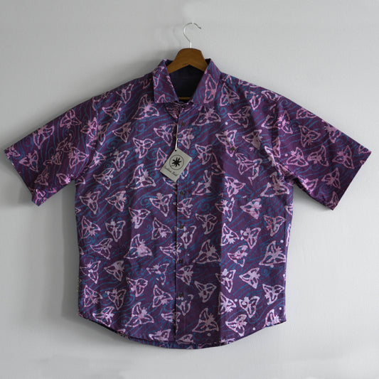 L size Batik button-down shirt