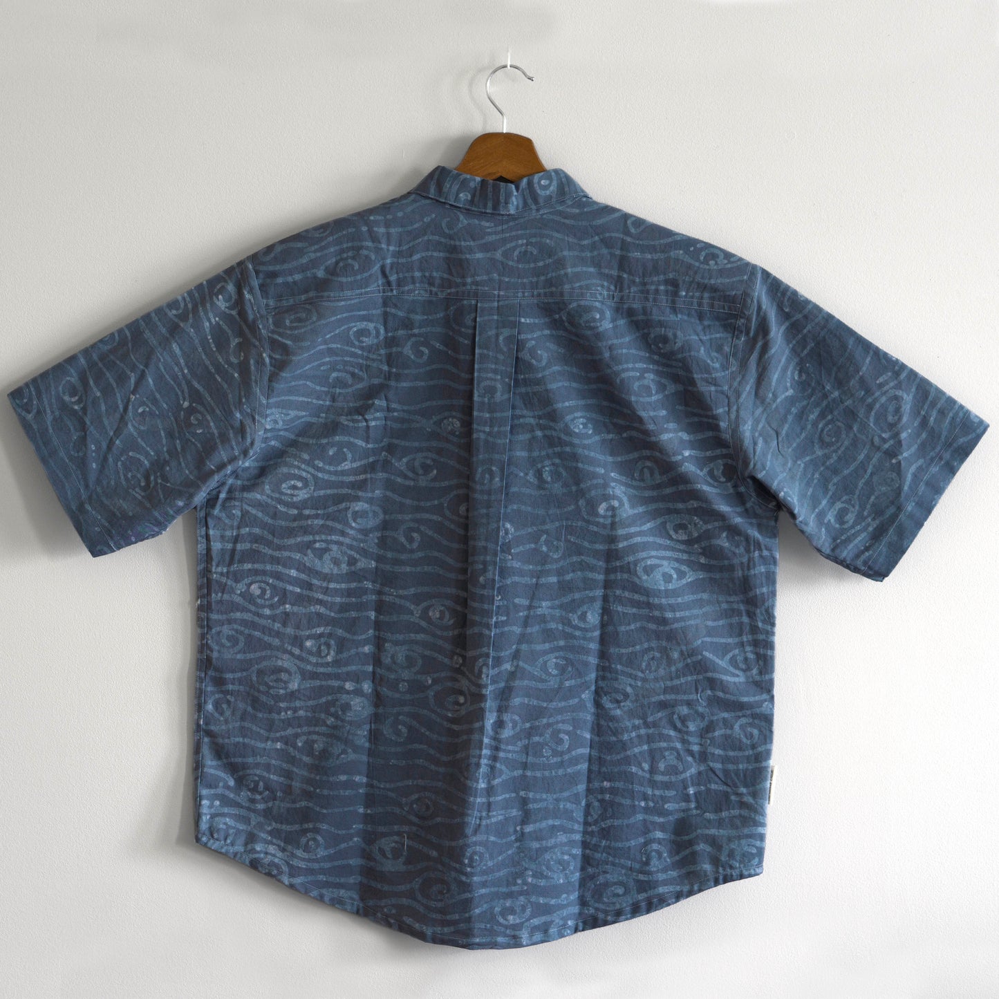 L size Batik button-down shirt